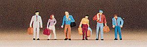 Preiser Passengers Walking pkg(6) (590-79018)