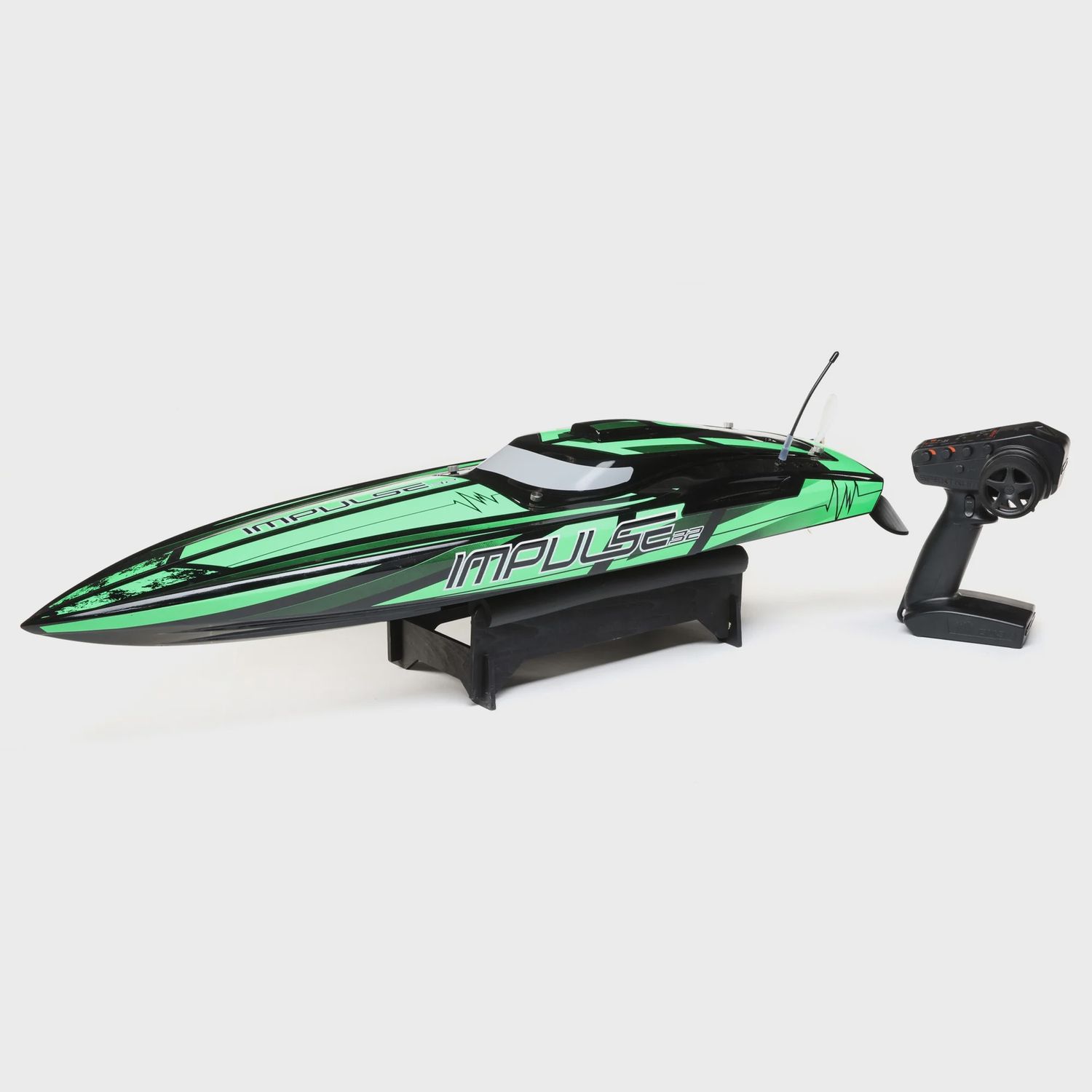 Pro-Boat Impulse 32" Brushless Deep-V RTR with Smart, Black/Green RTR (PRB08037T1)