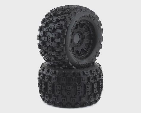 Pro-Line Badlands MX38 3.8" Tire w/Raid 8x32 Wheels (Black) (2) (M2) (PRO1012710)