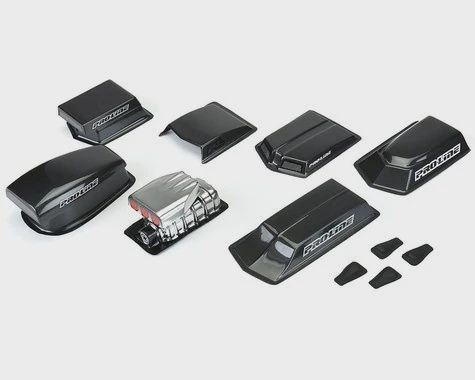 Pro-Line Hood Scoops &amp; Blowers No Prep Drag Racing Variety Pack (Clear) (PRO636800)