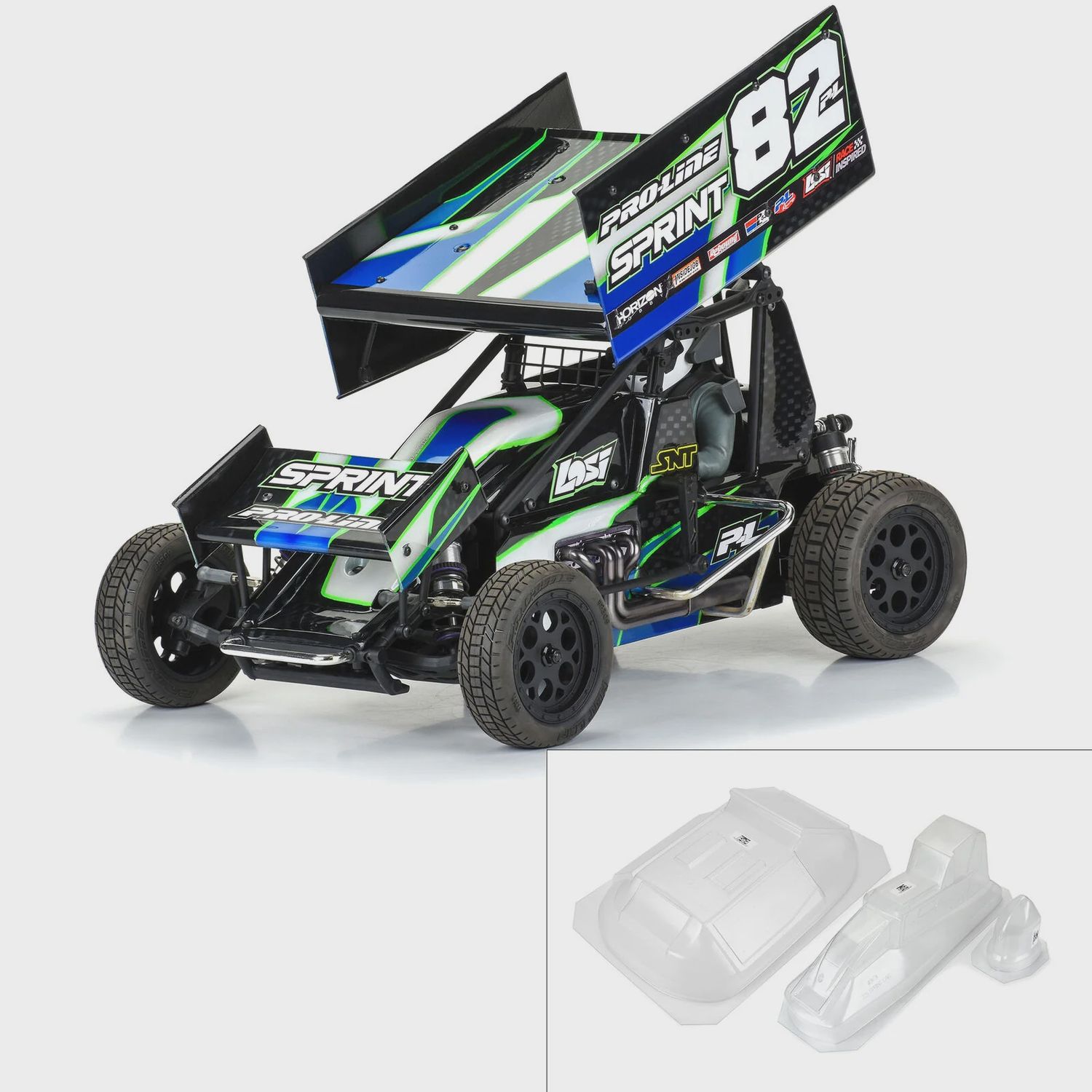 Pro-LIne Losi 1/10 Sprint Car Light Weight Clear Body Panel Kit: Losi Sprint Car (PRO367400)