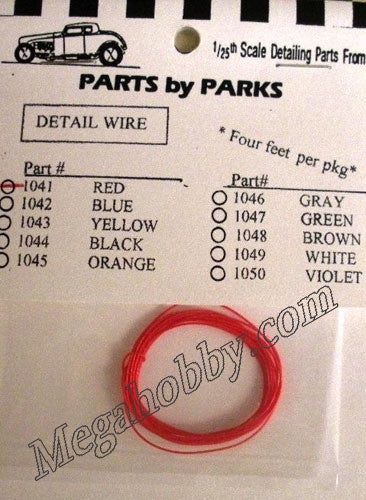Parts by Parks 1/24-1/25 Red 4 ft. Detail Plug (PBP1041)