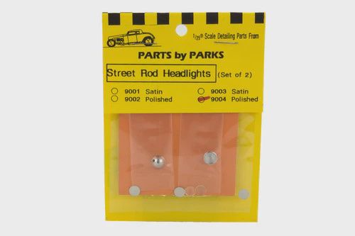 Parts by Parks 1/24-1/25 Street Rod Cone Back Headlights (Satin Finish) (2) (PBP9001)