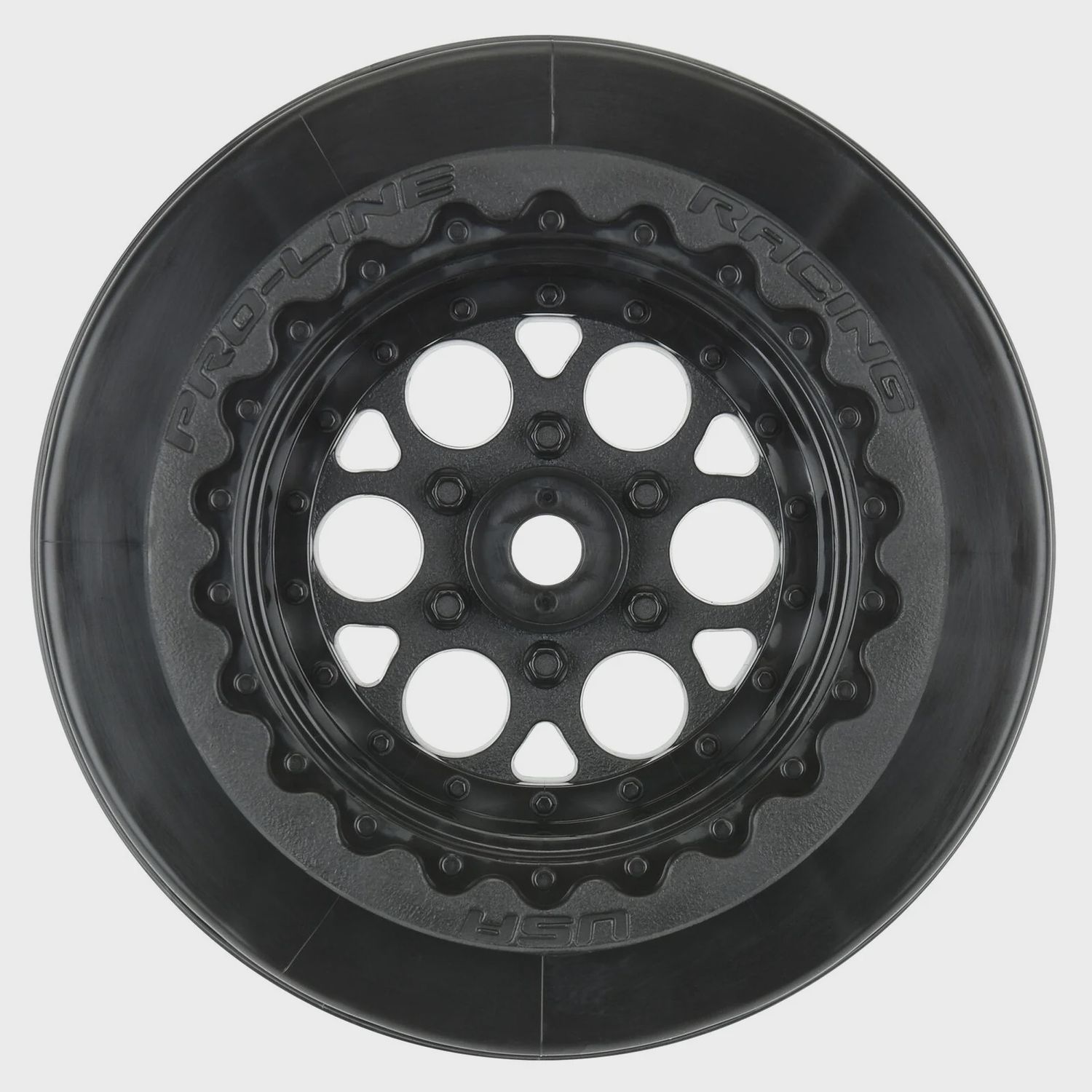 Pro-Line 1/10 Showtime+ Wide Rear 2.2"/3.0" 12mm Drag Wheels (2) Black (PRO279403)