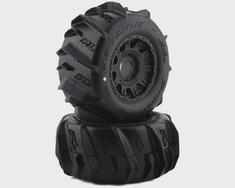 Pro-Line Dumont 3.8" Pre-Mounted Truck Tires (2) (Black) (Z3) w/Raid 8x32 Removable Hex Wheels (PRO1019210)