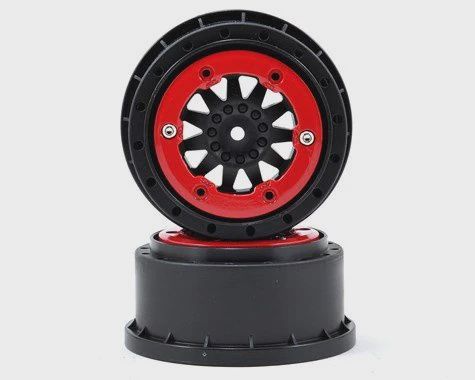 Pro-Line ProTrac F-11 Bead-Loc Short Course Wheels (Black/Red) (2) (PRO274503)