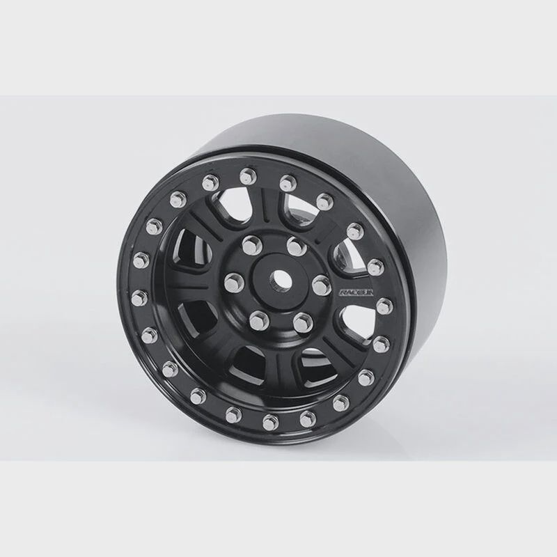 RC4WD Raceline Monster 1.9" Aluminum Beadlock Crawler Wheels (4) (Black) (RC4ZW0185)
