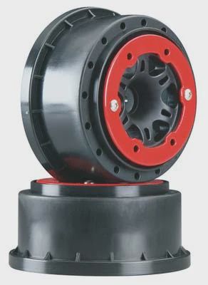 Pro-Line Split Six 2.2"/3.0" Red/Blk BeadLoc F Slash(2 (PRO271404)