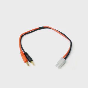 Racers Edge 1619 Charge Adapter: Male Tamiya to Male 4mm Bullets, 300mm Wire (RCE1619)