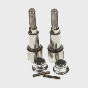 Racers Edge Metal Rear Wheel Shafts &amp; Pins &amp; M4 Lock Nuts for Slyder (RCE6407)
