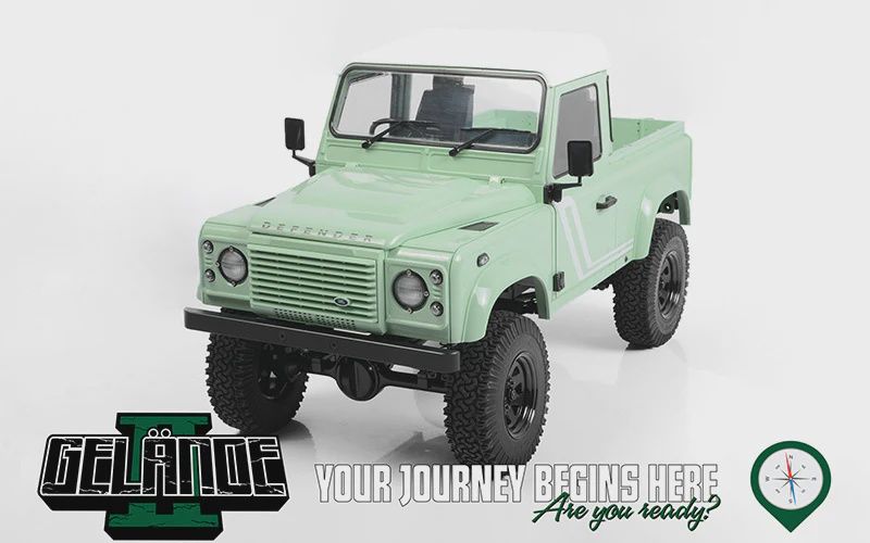 RC4WD Gelande II RTR 1/10 Scale Crawler w/2015 Land Rover Defender D90 Pick-Up Body (Heritage Edition) (RC4ZRTR0044)