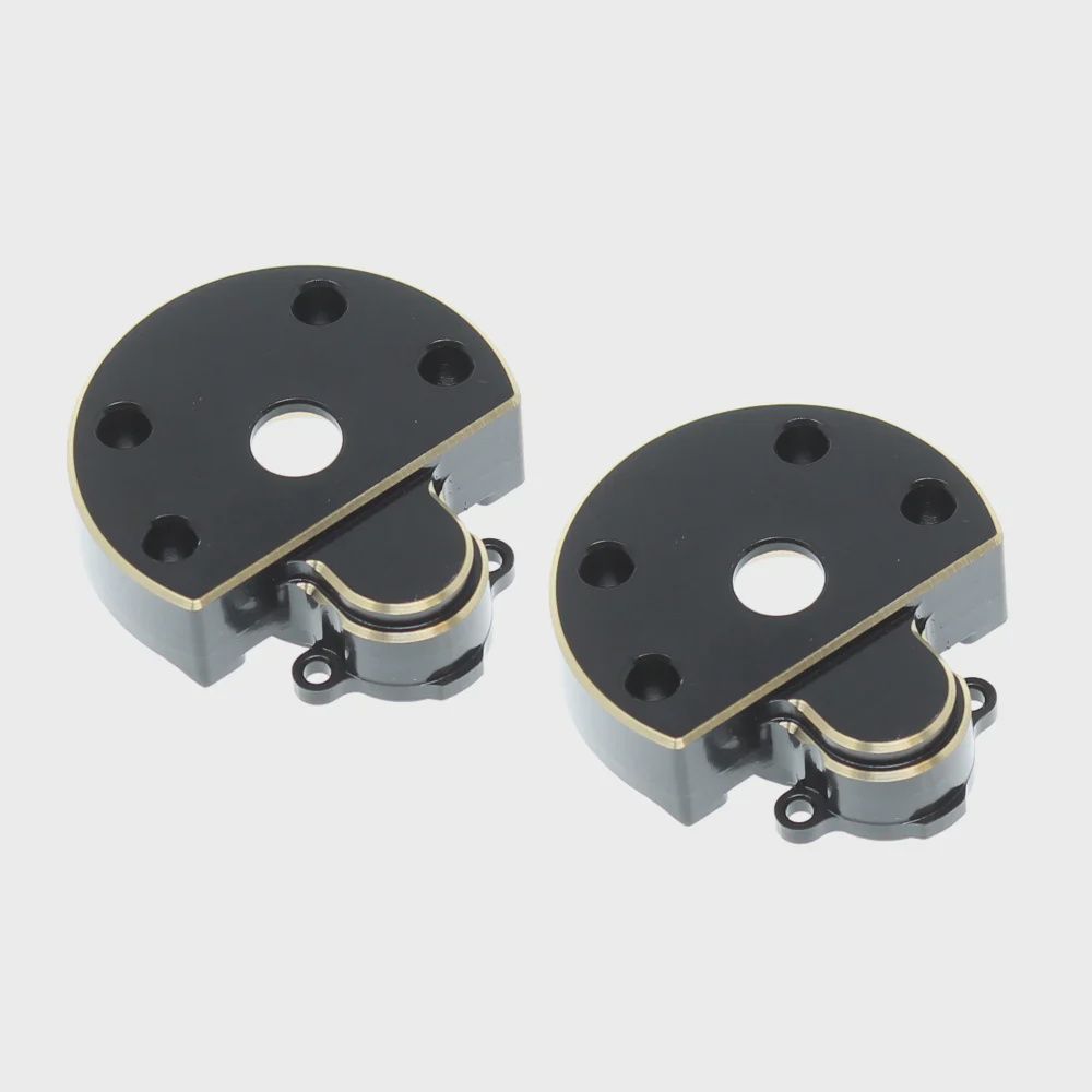 Redcat Racing Ascent Brass Outer Portal Covers (Black) (2) (104g) (RER30684)