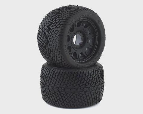 Pro-Line Road Rage MX38 3.8" Tire w/Raid 8x32 Wheels (2) (Black) (PRO117710)