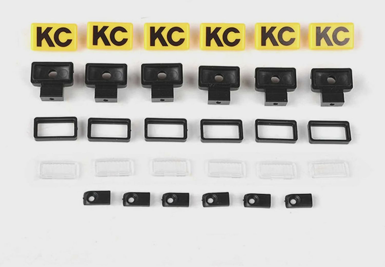 RC4WD KC HiLiTES Rectangle Lights with YELLOW Covers Z-E0132 for 3mm LED (RC4ZE0132)