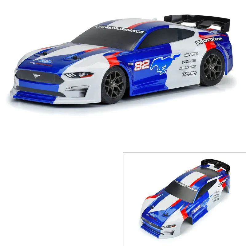 Protoform 2021 Ford Mustang Pre-Painted 1/8 On-Road Body (Blue) (3S/Mega Vendetta &amp; Infraction) (PRM158213)