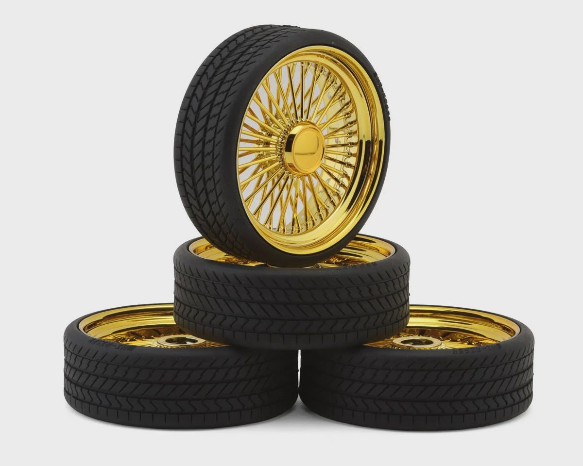 Redcat Gold 26in Wire Wheel &amp; Tire Set (4) (RER19793)