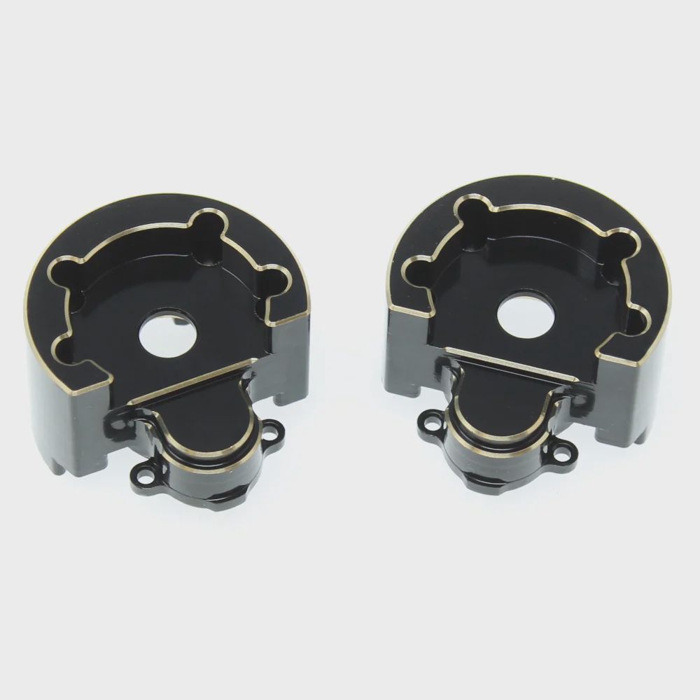Redcat Racing Ascent Brass Outer Portal Covers (Black) (2) (144g) (RER30586)