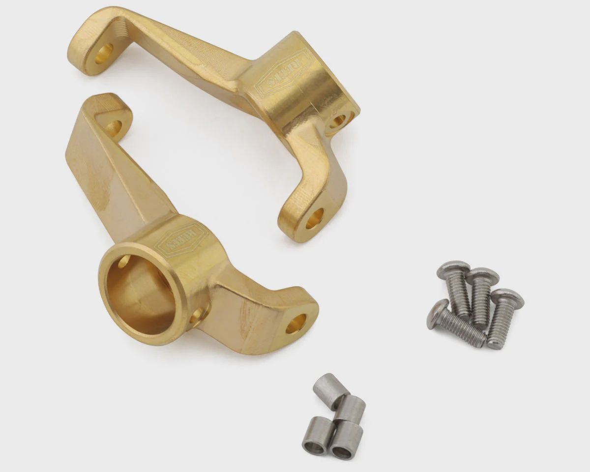 Reefs RC Axial SCX10 Pro Brass Front Portal C-Hubs (Gold) (2) (28g) (SEHREEFS174)