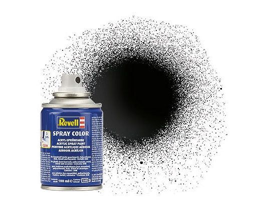 Revell 100ml Acrylic Black Gloss Spray (RVL34107)