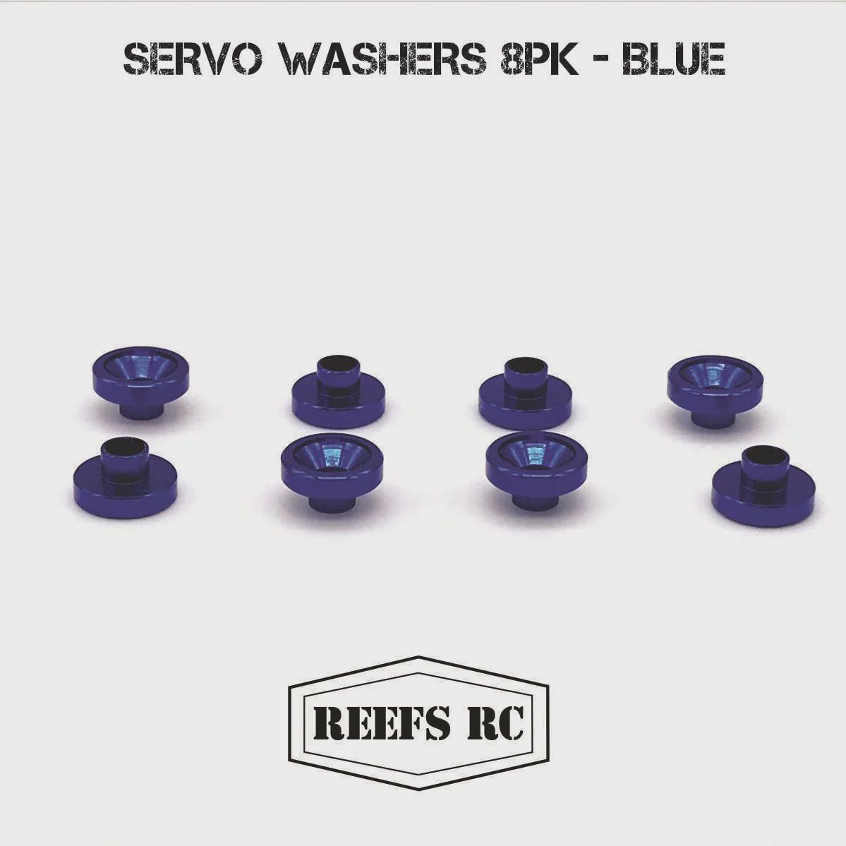 Reefs RC Servo Washers 8Pk - Blue ) (SEHREEFS52)