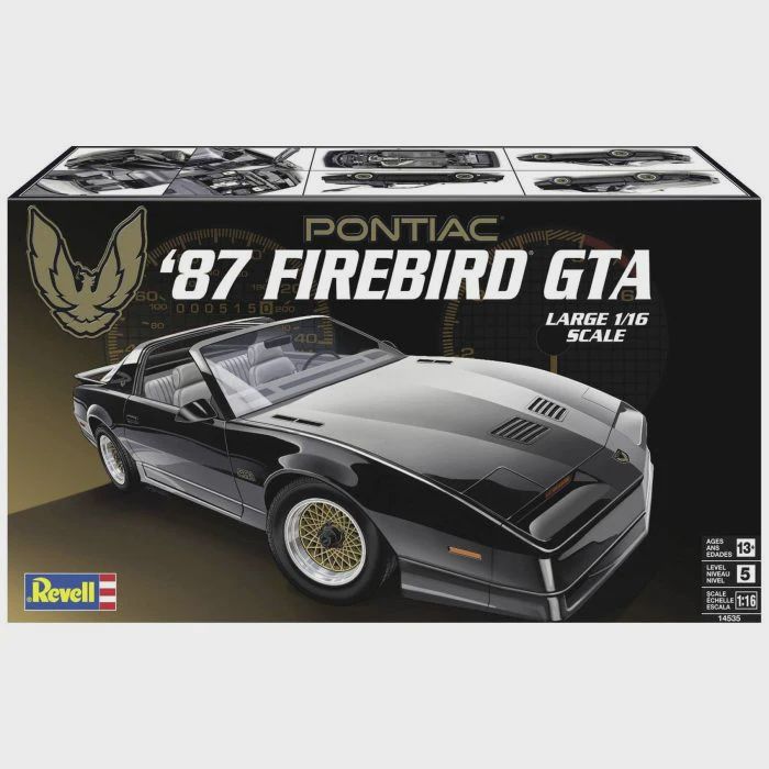 Revell 1/16 1987 Pontiac Firebird GTA Plastic Model Kit (RMX14535)