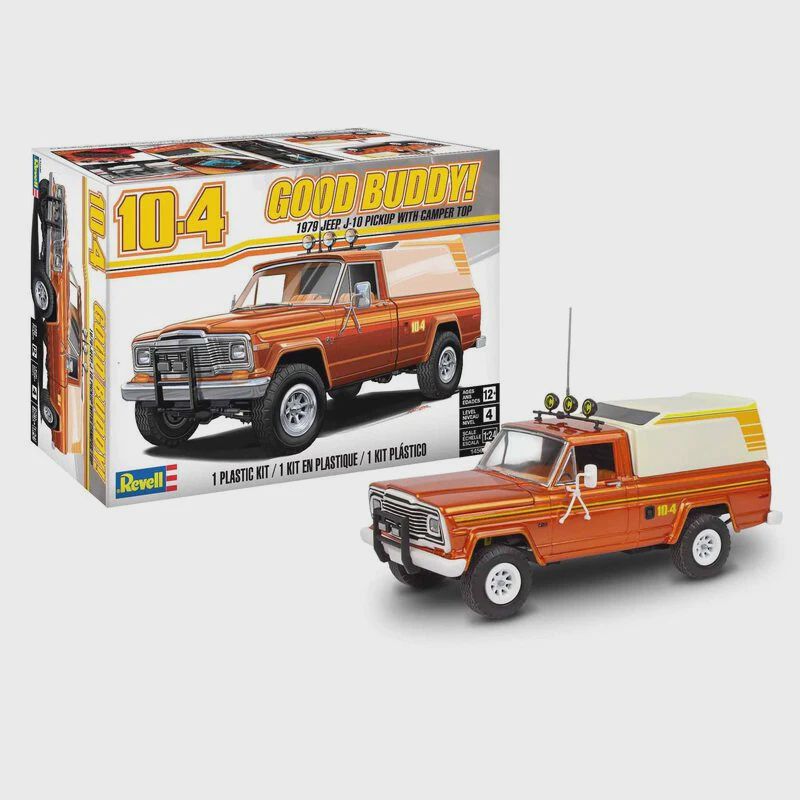 Revell 1/24 1979 Jeep J-10 Pickup with Camper Top Model Kit (RMX14568)