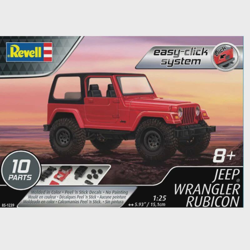 Revell 1/25 Jeep Wrangler Rubicon "Easy-Click" (RMX851239)