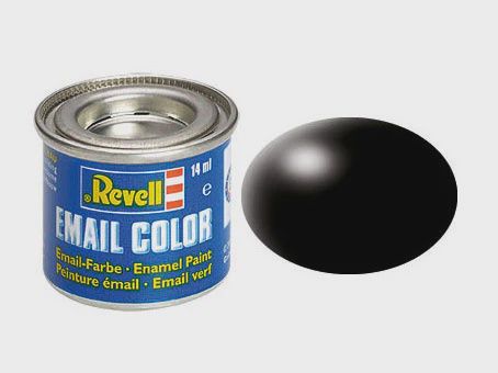 Revell 14ml Enamel Black Silk Tinlets (RVL32302)