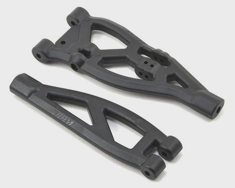 RPM Arrma Kraton/Outcast Front Upper &amp; Lower Suspension Arm Set (Black) (Black) (RPM81482)
