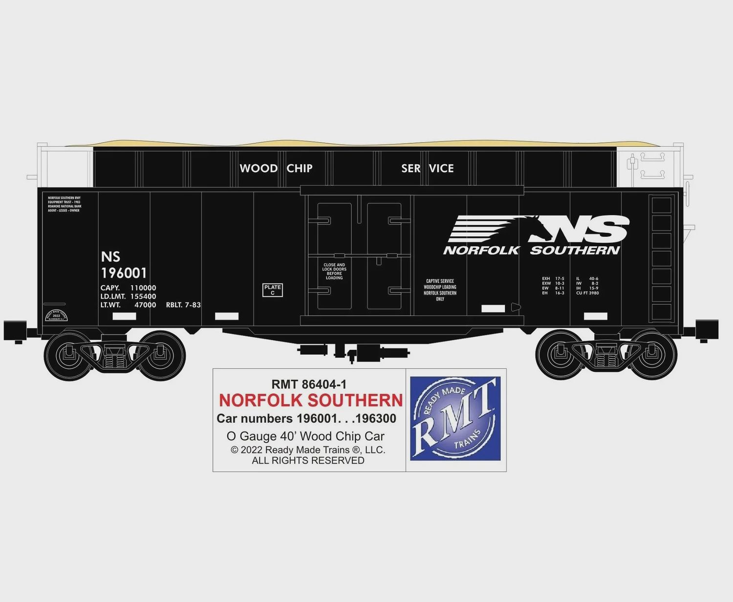 RMT O Woodchip Car NS (RMT86447)