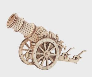 Robotime ROKR Wheeled Siege Artillery Cannon 3D Wooden Puzzle Kit (ROEKW801)