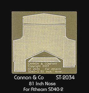 Safety Tread Kit Nose Only (Photo-Etched Brass) -- For Athearn SD40-2 w/81" Nose (191-2034)