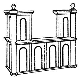 Scale Structures Ornate Paneled Sales Counter (Unpainted Metal Castings) (650-5130)