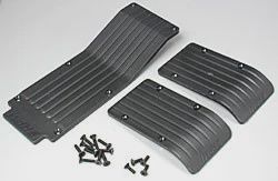 RPM 3-Piece Skid/Wear Plate Black T/E-Maxx (RPM80112)