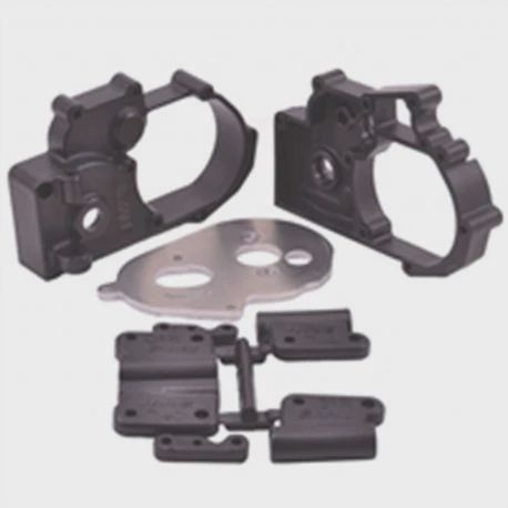 RPM Hybrid Gearbox Housing/Rear Mounts Black (RPM73612)