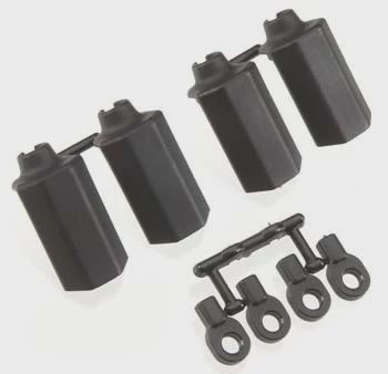 RPM Shock Shaft Guard Black Traxxas Nitro Slash (4) (RPM80402)
