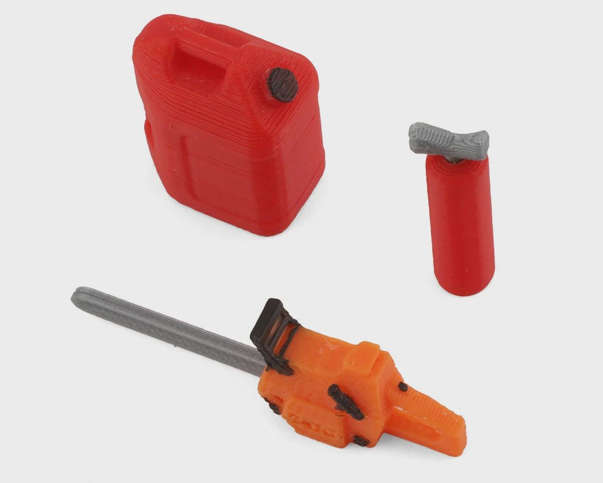 Scale By Chris 1/18 Miniature Scale Accessory Bundle w/Chainsaw, 5-Gal. Jug &amp; Ext. (SBCTR01)