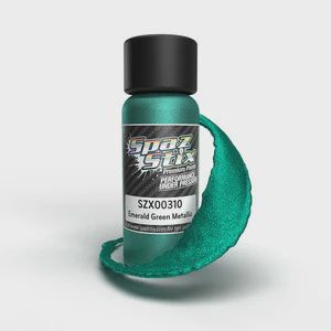 Spaz Stik Emerald Green Metallic Airbrush Ready Paint, 2oz Bottle (SZX00310)