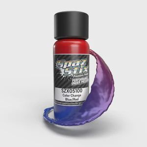 Spaz Stik Color Change Airbrush Paint, Blue/Red, 2oz Bottle (SZX05100)