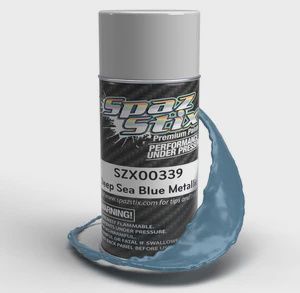 Spaz Stix Deep Sea Blue Metallic Aerosol Paint, 3.5oz Can (SZX00339)