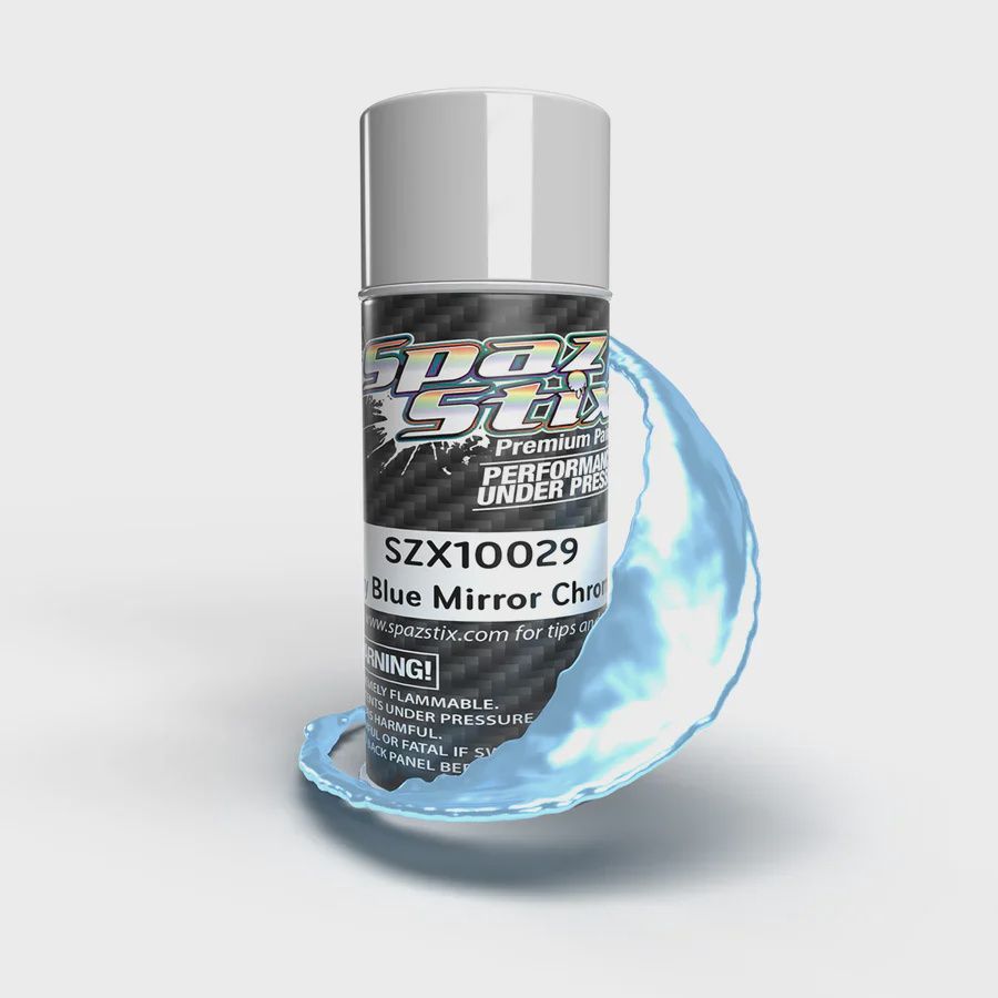 Spaz Stix SKY BLUE MIRROR CHROME AEROSOL PAINT, 3.5OZ CAN (SZX10029)