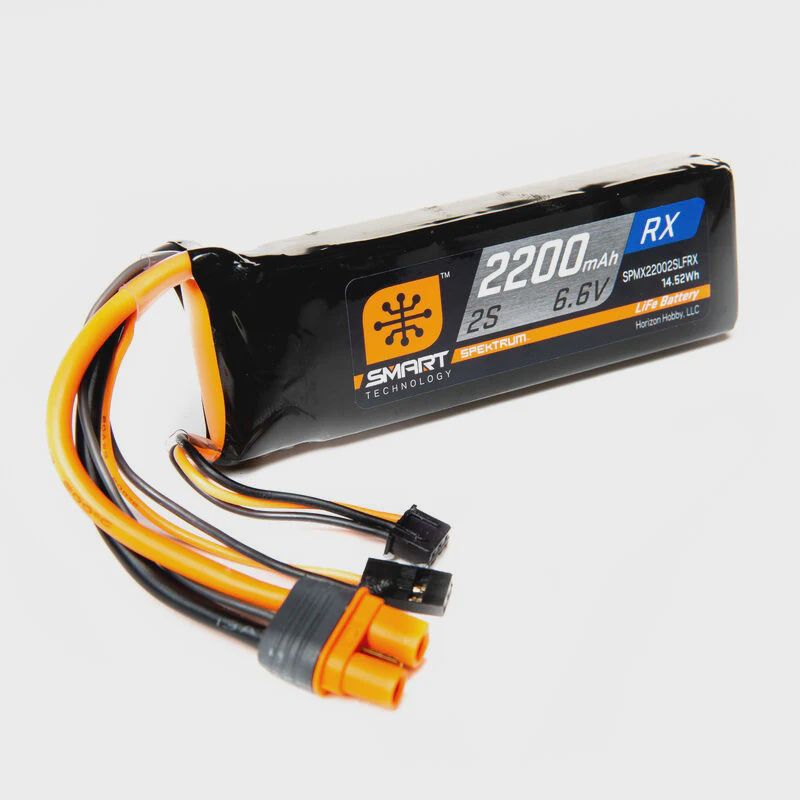 Spektrum 2200mAh 2S 6.6V Smart LiFe Rece (SPMX22002SLFRX)