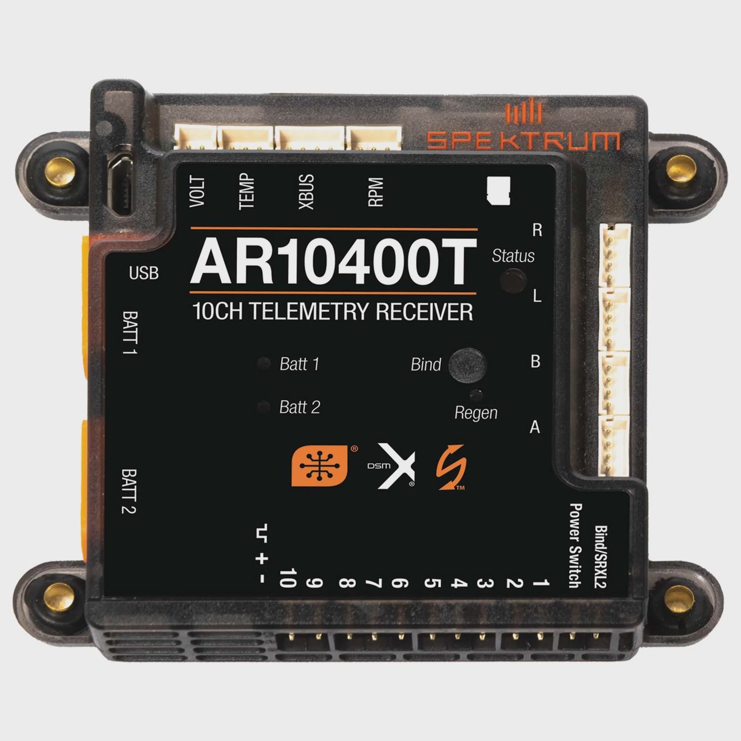 Spektrum AR10400T 10 Channel PowerSafe Telemetry Receiver (SPMAR1040T)