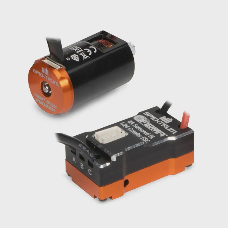 Spektrum RC Firma 8A 1/24 Rock Crawler Sensored Brushless Smart ESC/Motor Combo (4500kV) (SPMXSEMC18)