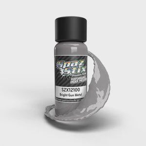 Spaz Stix Bright Gunmetal Airbrush Ready Paint, 2oz Bottle (SZX12100)