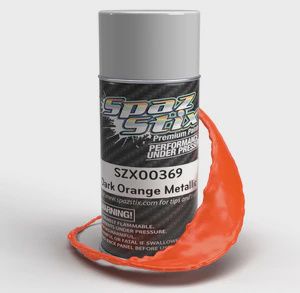 Spaz Stix Dark Orange Metallic Aerosol Paint, 3.5oz Can (SZX00369)