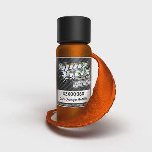 Spaz Stix Dark Orange Metallic Airbrush Ready Paint, 2oz Bottle (SZX00360)