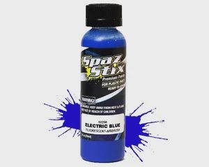 Spaz Stix Electric Blue Fluorescent Airbrush Ready Paint, 2oz Bottle (SZX02250)