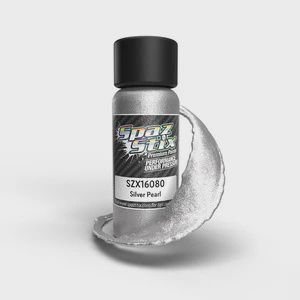Spaz Stix Silver Pearl Airbrush Ready Paint, 2oz Bottle (SZX16080)
