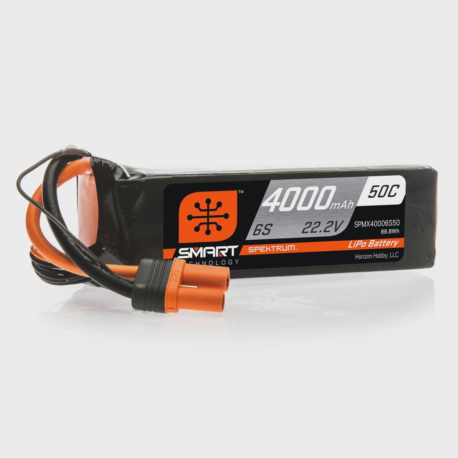 Spektrum 22.2V 4000mAh 6S 50C Smart LiPo Battery: IC5 (SPMX40006S50)
